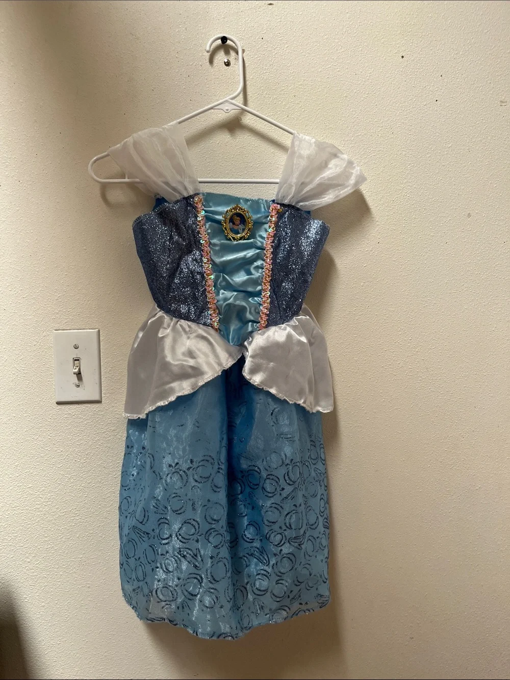Disney Blue and White Sparkle Princess Costume Dress
